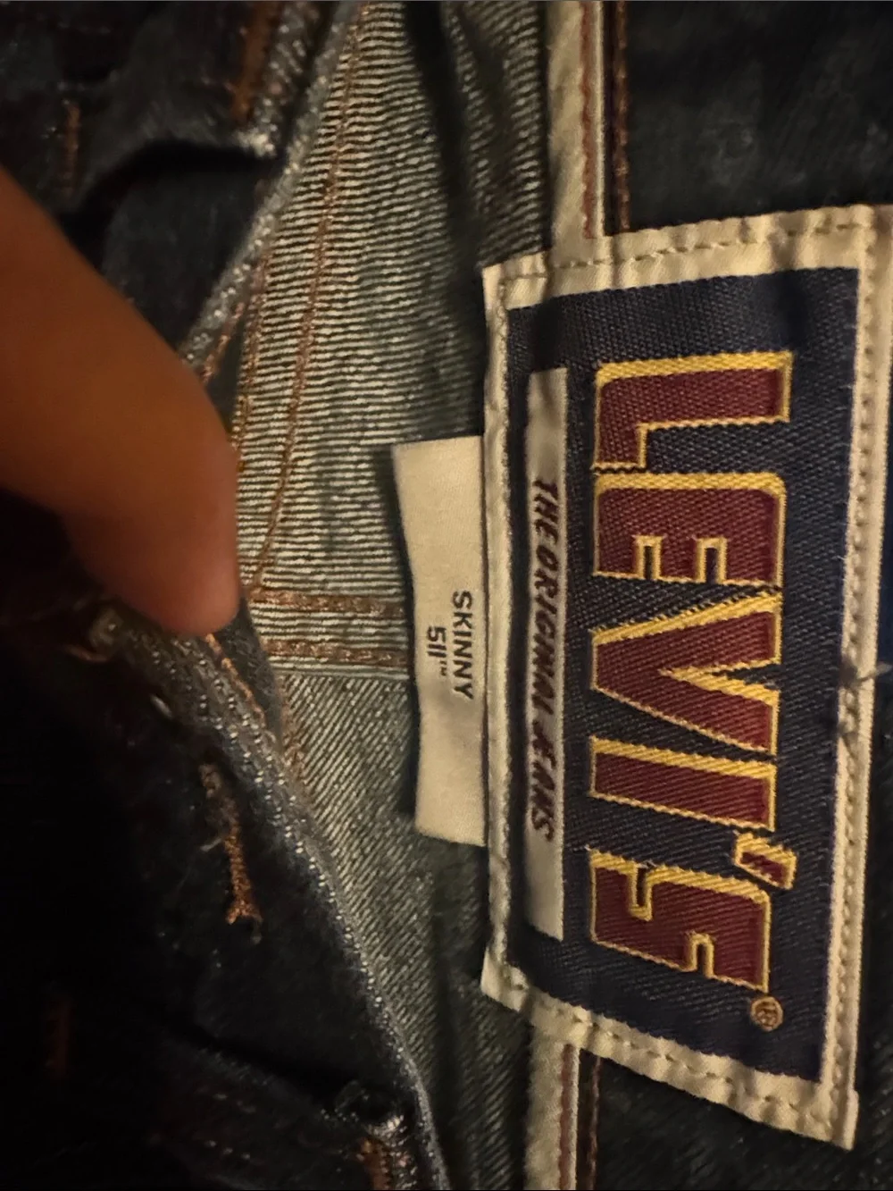 Levi's Dark Blue Denim Jeans with Contrast Label